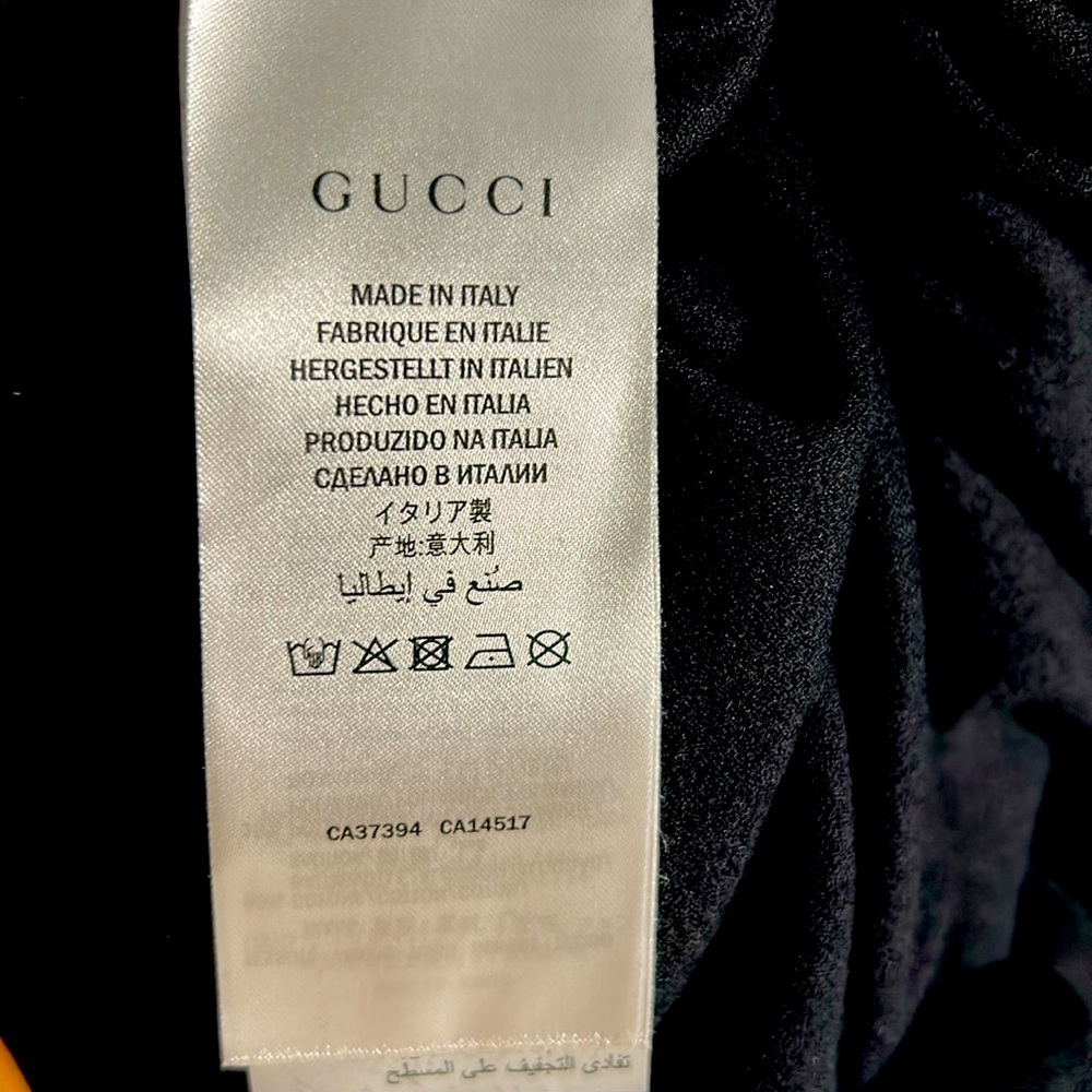 GUCCI Maison De L'Amour Graphic Print velvet Sweatshirt - Picture 5 of 9